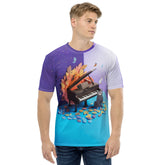 Front view of Paper Cut Lion's Roar Men's Crew Neck T-Shirt.